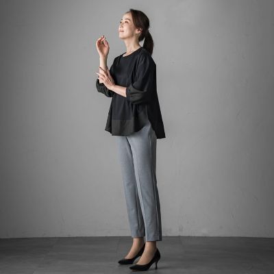 大きいサイズ】スムースシフォンカットソー≪洗濯機で洗える≫ | la.f