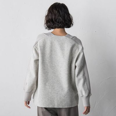 大きいサイズ】メルトンニットドッキングカットソー | la.f（Women