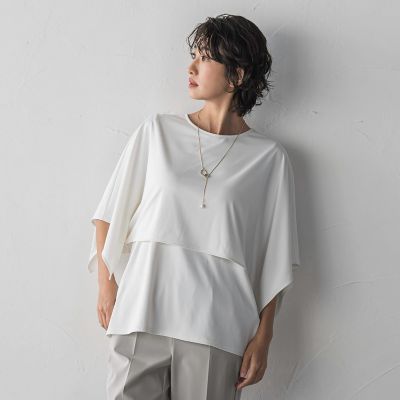＜la.f...（Women/大きいサイズ）＞【大きいサイズ】ケープカットソー