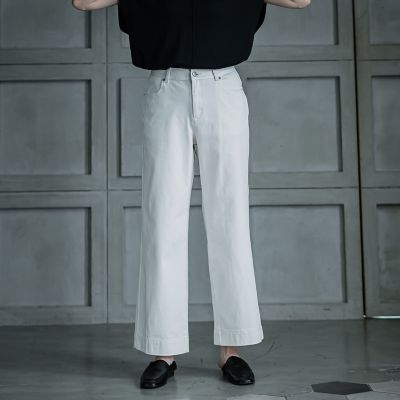 【大きいサイズ】イスコホワイトデニムパンツ