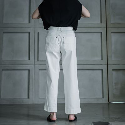 【大きいサイズ】イスコホワイトデニムパンツ