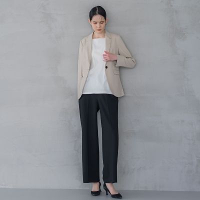 la.f...（Women/大きいサイズ）/ラ　エフ L （大きいサイズ） 【大きいサイズ】優しい履き心地アルガン２ＷＡＹワイドパンツ≪洗濯機で洗える／セットアップ対応≫