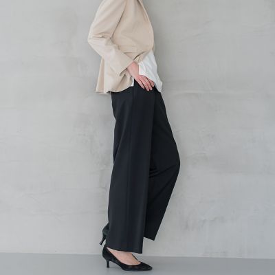 【大きいサイズ】優しい履き心地アルガン２ＷＡＹワイドパンツ≪洗濯機で洗える／セットアップ対応≫