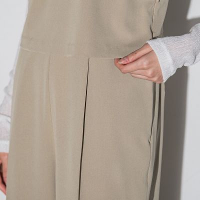 【大きいサイズ】ミントソリビアツイル大人コンビネゾン≪洗濯機で洗える≫