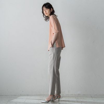 【大きいサイズ】ドロストテーパードパンツ≪洗濯機で洗える／撥水防汚加工≫