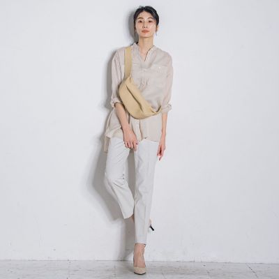 【大きいサイズ】定番シェルタリングドライテーパードパンツ≪洗濯機で洗える／セットアップ対応≫