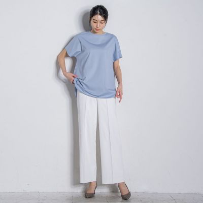 【大きいサイズ】シェルタリングドライワイドパンツ≪洗濯機で洗える／セットアップ対応≫