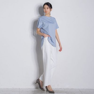 【大きいサイズ】シェルタリングドライワイドパンツ≪洗濯機で洗える／セットアップ対応≫