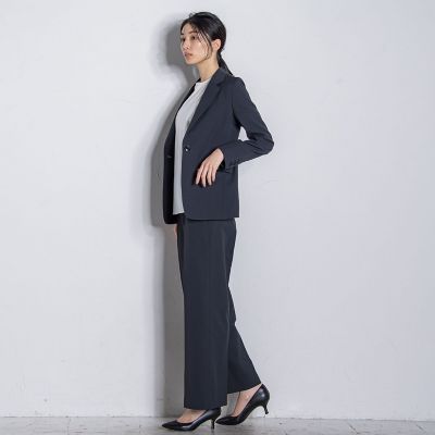 【大きいサイズ】シェルタリングドライワイドパンツ≪洗濯機で洗える／セットアップ対応≫