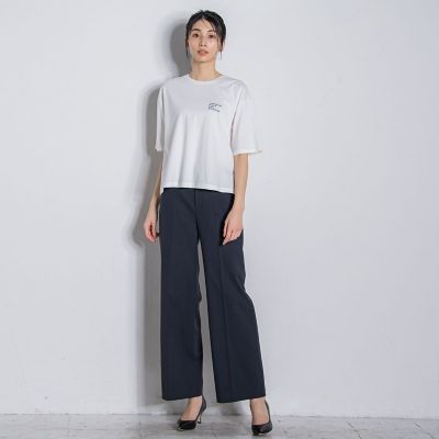 【大きいサイズ】シェルタリングドライワイドパンツ≪洗濯機で洗える／セットアップ対応≫
