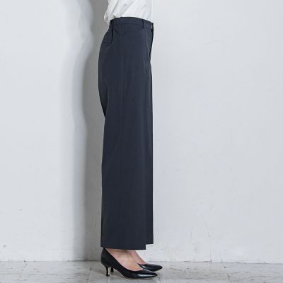 【大きいサイズ】シェルタリングドライワイドパンツ≪洗濯機で洗える／セットアップ対応≫