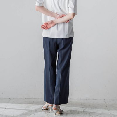 【大きいサイズ】ドライシャンタンワイドパンツ≪洗濯機で洗える≫