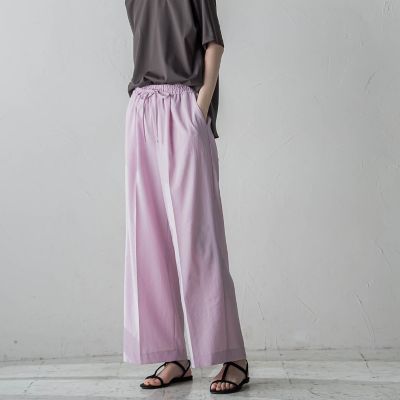 【大きいサイズ】ドライシャンタンワイドパンツ≪洗濯機で洗える≫