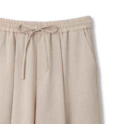 【大きいサイズ】ドライシャンタンワイドパンツ≪洗濯機で洗える≫