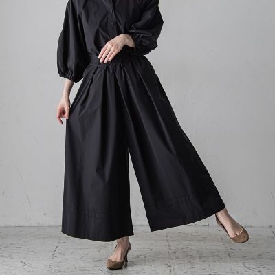 【大きいサイズ】ボリュームワイドタフタパンツ≪洗濯機で洗える／セットアップ対応≫