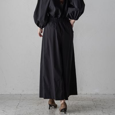 【大きいサイズ】ボリュームワイドタフタパンツ≪洗濯機で洗える／セットアップ対応≫