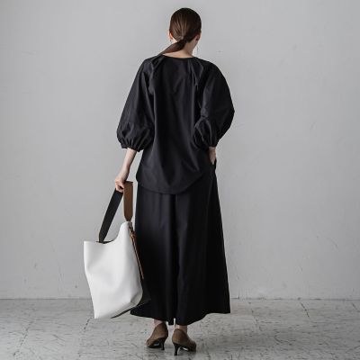 【大きいサイズ】ボリュームワイドタフタパンツ≪洗濯機で洗える／セットアップ対応≫