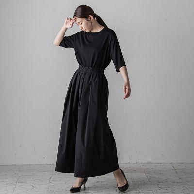 【大きいサイズ】ボリュームワイドタフタパンツ≪洗濯機で洗える／セットアップ対応≫