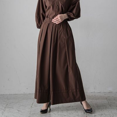 【大きいサイズ】ボリュームワイドタフタパンツ≪洗濯機で洗える／セットアップ対応≫