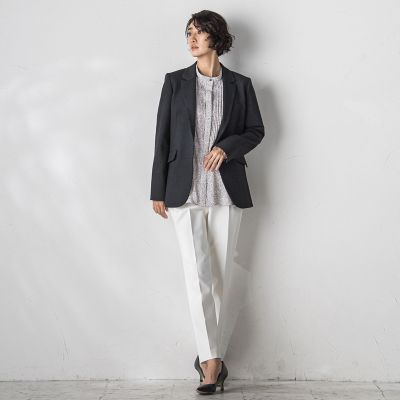 【大きいサイズ／カタログ掲載】ピクシエスタテーパードパンツ≪洗濯機で洗える／セットアップ対応≫
