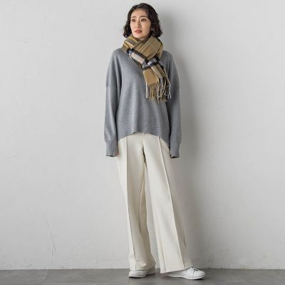 WEB限定／大きいサイズ】”まるで毛布”とろける裏起毛ワイドパンツ