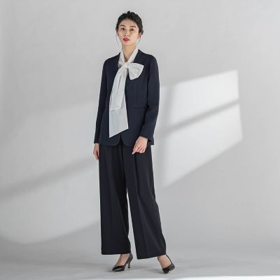 【大きいサイズ】パーフェクトジャージワイドパンツ≪洗濯機で洗える≫