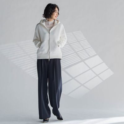 【大きいサイズ】パーフェクトジャージワイドパンツ≪洗濯機で洗える≫