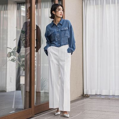 【ＷＥＢ限定／大きいサイズ】シェルタリングワイドパンツ≪洗濯機で洗える≫