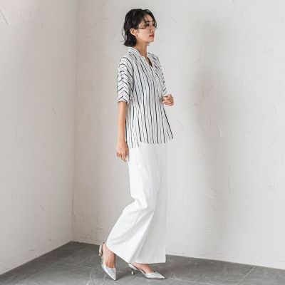 【ＷＥＢ限定／大きいサイズ】シェルタリングワイドパンツ≪洗濯機で洗える≫