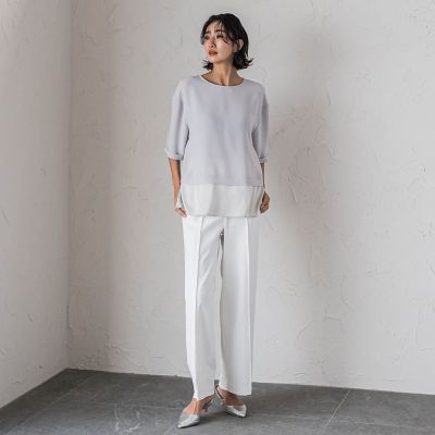 【ＷＥＢ限定／大きいサイズ】シェルタリングワイドパンツ≪洗濯機で洗える≫