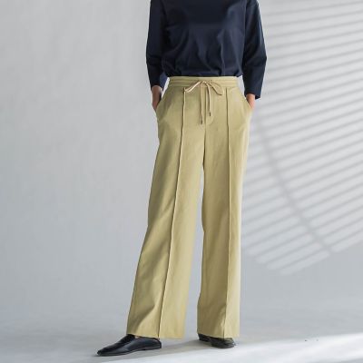 【ＷＥＢ限定／大きいサイズ】シェルタリングワイドパンツ≪洗濯機で洗える≫
