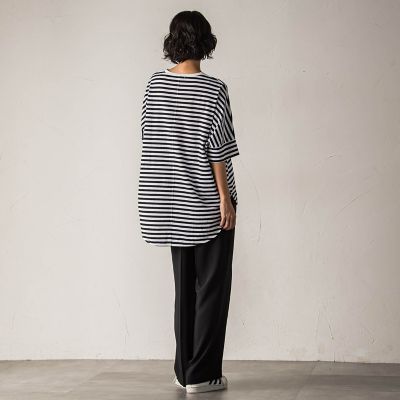 【大きいサイズ】”シワレス”ワイドパンツ≪洗濯機で洗える≫