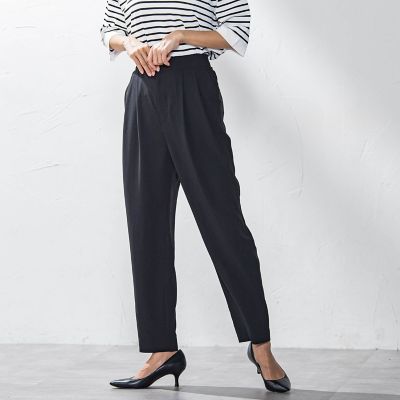 【大きいサイズ】キレリテーパードパンツ≪洗濯機で洗える≫