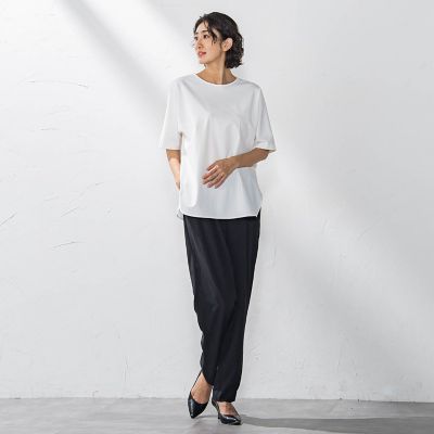 【大きいサイズ】キレリテーパードパンツ≪洗濯機で洗える≫
