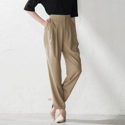 【大きいサイズ】キレリテーパードパンツ≪洗濯機で洗える≫