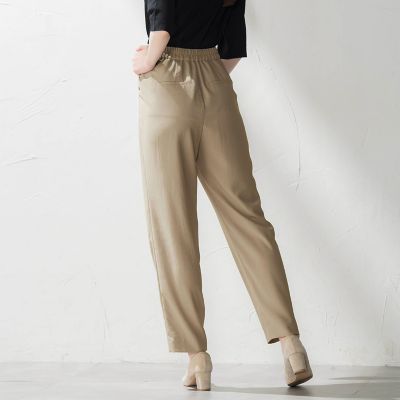 【大きいサイズ】キレリテーパードパンツ≪洗濯機で洗える≫