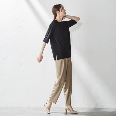 【大きいサイズ】キレリテーパードパンツ≪洗濯機で洗える≫