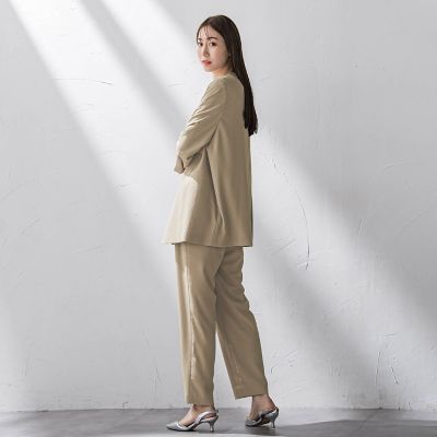 【大きいサイズ】キレリテーパードパンツ≪洗濯機で洗える≫