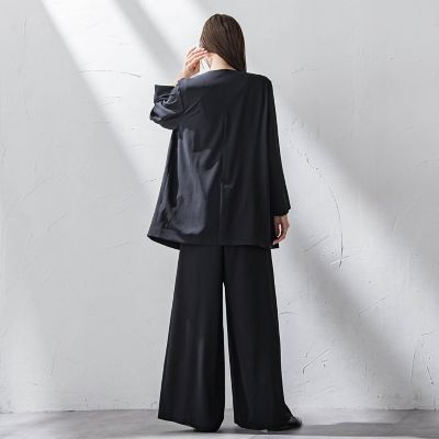 【大きいサイズ】キレリワイドパンツ≪洗濯機で洗える≫