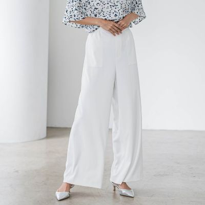 【SALE】【送料無料】la.f...（Women/大きいサイズ）/ラ エフ L（大きいサイズ）パッチポケットワイドパンツ&#8810;洗濯機で洗える&#8811; 01ホワイト パンツ・ズボン【三越伊勢丹/公式】