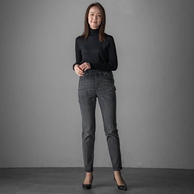【極美品】洗える デニムライクギャバパンツ サイズ6 4L 3XL 大きいサイズ JANJAM スキニーデニムパンツ 大きいサイズ レディース