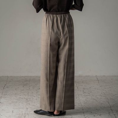 大きいサイズ】グレンチェックパンツ≪洗濯機で洗える≫ | la.f