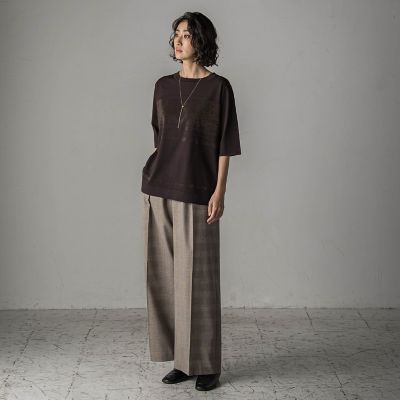 大きいサイズ】グレンチェックパンツ≪洗濯機で洗える≫ | la.f