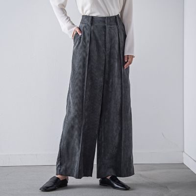 ＜la.f...（Women/大きいサイズ）＞【大きいサイズ】コーデュロイワイドパンツ≪洗濯機で洗える≫
