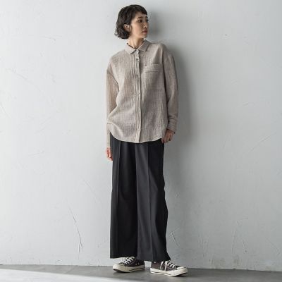 WEB限定／大きいサイズ】”ウエストゴムで快適”ワイドパンツ≪洗濯機