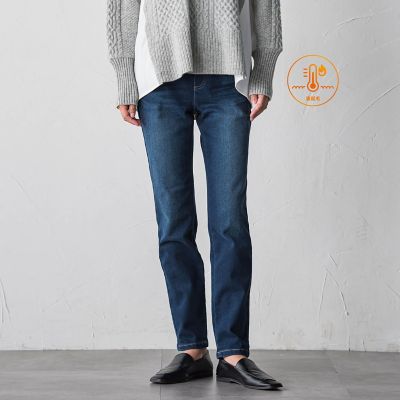 ＜la.f...（Women/大きいサイズ）＞【ＷＥＢ限定／大きいサイズ】”あたたか美脚”裏起毛デニム