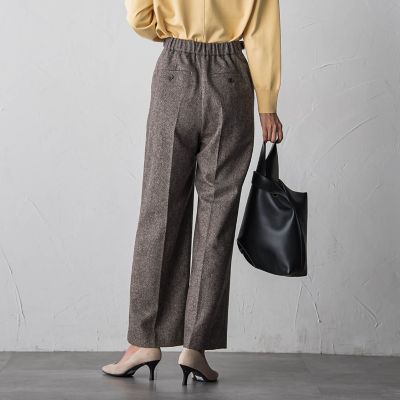 大きいサイズ】ウールラメシャンブレーパンツ | la.f（Women/大きい