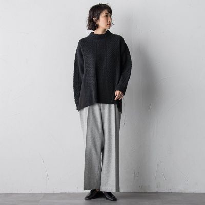 大きいサイズ】ウールラメシャンブレーパンツ | la.f（Women/大きい