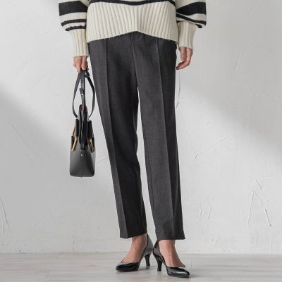 ＜la.f...（Women/大きいサイズ）＞【大きいサイズ】両面起毛２ＷＡＹストレッチテーパードパンツ