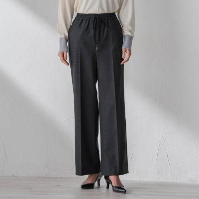 ＜la.f...（Women/大きいサイズ）＞【大きいサイズ】両面起毛ワイドパンツ